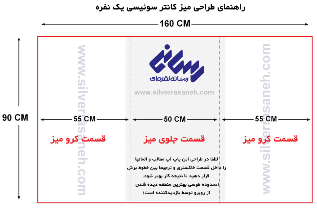 راهنمای طراحی میز پروموشن تک نفره